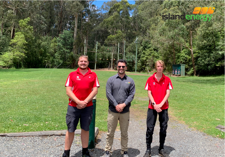 Photo: YMCA Camp Mt Evelyn staff with Joel Thompson from Island Energy discussion what a roadmap to carbon neutrality could look like including environmental activities for campers as well as reducing grid energy consumption onsite to become more renewable