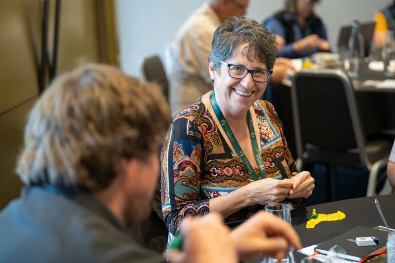 ACA Delegates working with PlayDoh during a session at the Australian Camps Association 2023 Conference